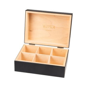 BOX črna brez čajev 6 predalov