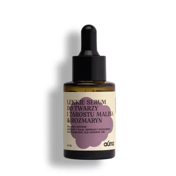 Lahki serum za obraz in brado 2 v 1 z malino in rožmarinom za moške | 30 ml