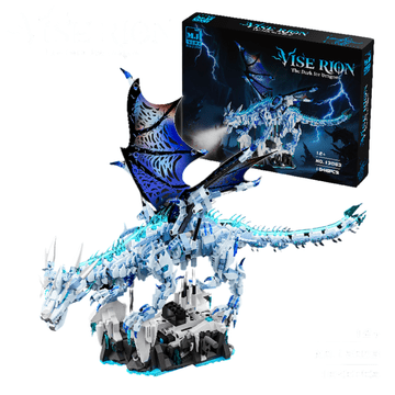 MJI 13093 - Premična mehanska LED svetilka Viserion Ice Dragon, 1646 kosov