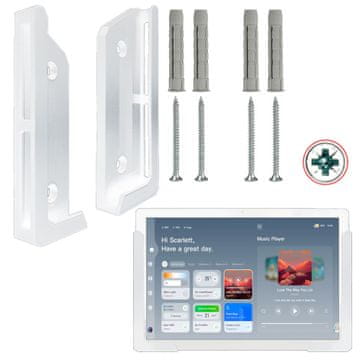 Komplet stenskega nosilca za tablico 120 mm, bel, L+D