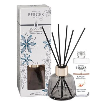 Darilni set aroma difuzor Rosalie siva + polnilo Intense shimmer 90 ml