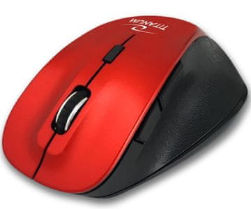 Northix Brezžična Bluetooth optična miška Titanum 6D Fornax rdeča