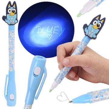 sarcia.eu Bluey ČAROBNO TAJNO PISALO Nevidno črnilo z UV svetilko LED lučko