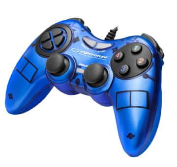 Northix Esperanza Gamepad Pc Usb Fighter Blue