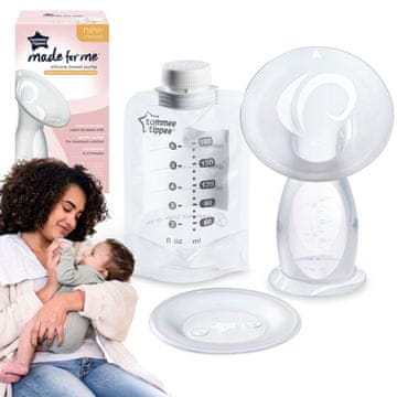 sarcia.eu Tommee Tippee Made For Me Ročna, enojna črpalka za dojke, silikonski zbiralnik, prenosni 100ml