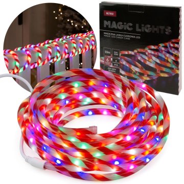 sarcia.eu Svetlobna cev Čarobna sladkorna palica 10m, 720 LED BARVA BARVNA RGB, LED cev