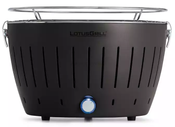 LotusGrill prenosni žar na oglje G-AN-34P (siv, premer 32 cm, peka brez dima)