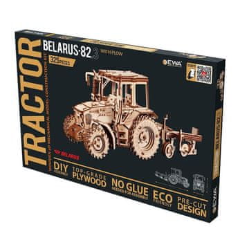Rayher.	 Lesena 3D sestavljanka »Traktor s plugom"