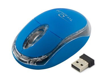 Northix Titanum brezžična 2,4 Ghz optična miška 3D Usb Condor Blue