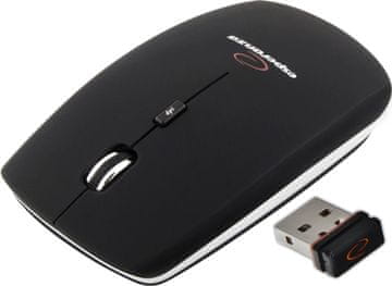 Northix Esperanza brezžična 2,4 Ghz optična miška 4D Usb Saturn Black