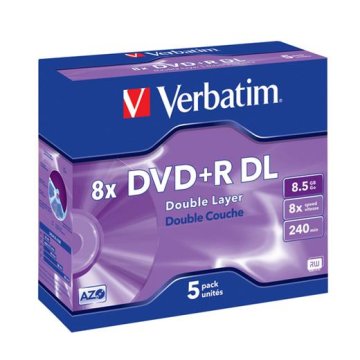 Verbatim DVD+R 8,5 GB 8x DoubleLayer škatla 5 kos