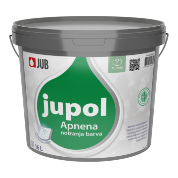 JUB JUPOL Bio apnena notranja barva bela 16 L naravna notranja barva