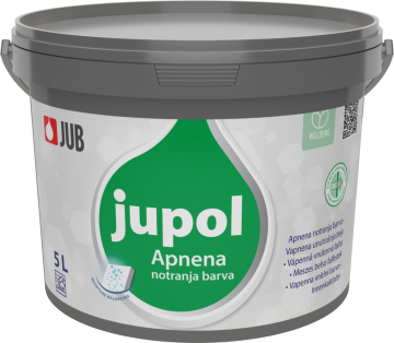 JUB JUPOL Bio apnena notranja barva bela 5 L naravna notranja barva