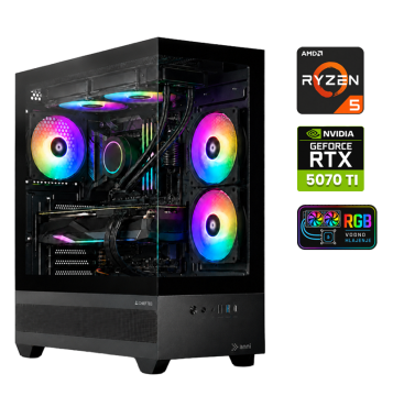 Anni Gamer Extreme računalnik, AMD Ryzen 5 7500X3D, 32GB, SSD2TB, RTX 5070 Ti, FreeDOS