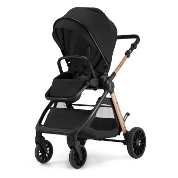 Kinderkraft Vesto 2 3v1 otroški voziček s košaro in avtosedežem, črn (KSVEST02BLK3000)