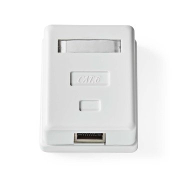 Nedis Network Wall Box Na steni 1 vrata STP CAT6 Naravnost Ženska Pozlačeno PVC Bela Škatla
