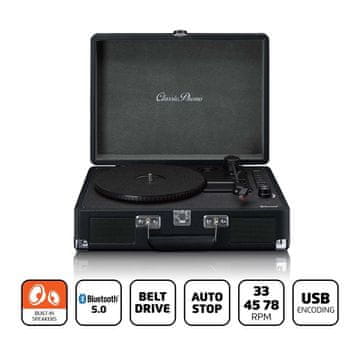 LENCO Retro gramofon BT USB predvajanje kodiranje Aux