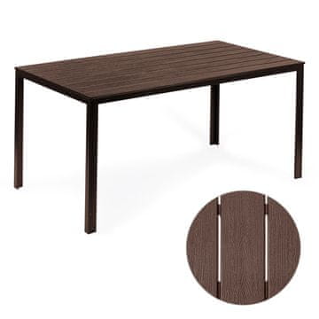 Northix Vrtna gostinska miza 156 x 78 cm Rjava