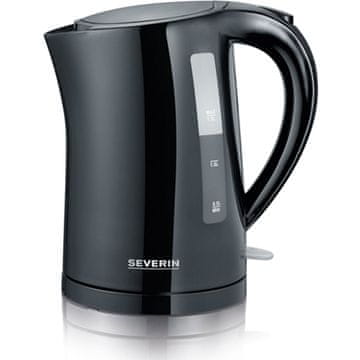 Severin Električni grelnik vode, 1,5 l, 2200 W, črn, skriti element