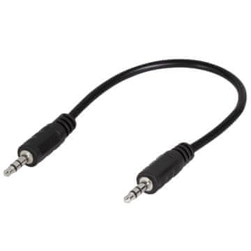 LogiLink 3,5 mm moški/moški stereo avdio kabel, 0,2 m, črn