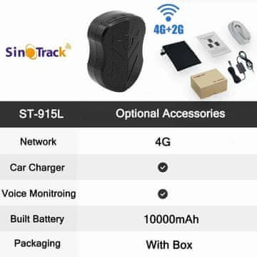 KJB 4G GPS sledilnik SinoTrack, ST915, škatla in polnilnik