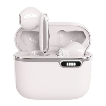 ART Brezžične ušesne slušalke Art TWS + polnilna postaja z vtičnico USB-C AP-TW-B4W, bele