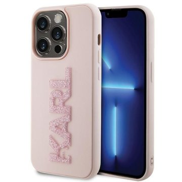 Karl Lagerfeld KARL LAGERFELD ovitek za IPHONE 15 Pro KLHCP15L3DMBKCP (3D Logo Glitter) roza