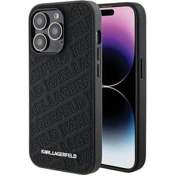 Karl Lagerfeld KARL LAGERFELD etui za iPhone 15 Pro KLHCP15LPQKPMK (Quilted Pattern) črn