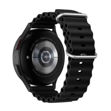 FORCELL Pas za Samsung Galaxy Watch Forcell Forcell F-Design FS01 z luknjami, silikon, 20 mm, črn