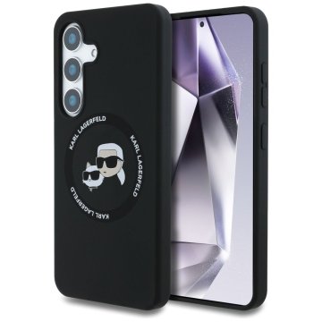 Karl Lagerfeld KARL LAGERFELD etui za SAMSUNG S25 Plus KLHMS25MSKCHTCK (Magnetic Silicone Double Heads) črn
