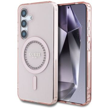 Guess GUESS etui za SAMSUNG S25 GUHMS25SPFTDTEP (Magnetic IML Rhinestones) roza