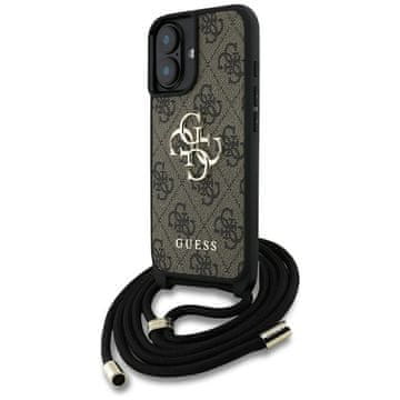 Guess GUESS etui za iPhone 16 GUHCP16SP4GMGCRW (CBDY PU 4G Big Logo z vrvico) rjava