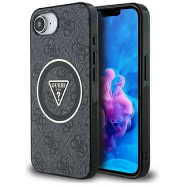 Guess GUESS ovitek za IPHONE 16e (SE 4 2025), združljiv z MagSafe, GUHMPSE4HG4PRTGK (IML Metal Glitter 4G Circle Triangle), črn