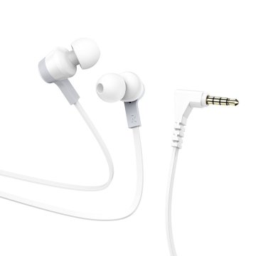 Hoco Žične ušesne slušalke z 3,5-mm priključkom Hoco M86, bele
