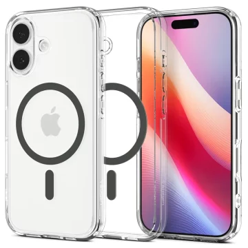 Spigen SPIGEN ovitek ULTRA HYBRID MAG, združljiv z MagSafe, za iPhone 17, prosojna grafitna barva