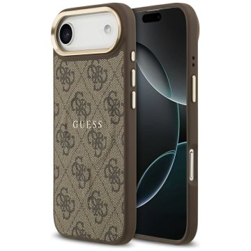 Guess GUESS etui za iPhone 17 Air, združljivo z MagSafe, GUHMP17MP4MSEGCW (PU 4G W/ Classic), rjavo