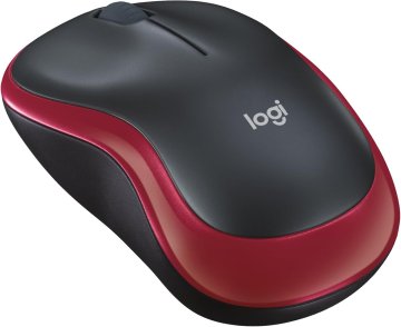 Logitech Brezžična miška Logitech 2,4 GHz, 1000 dpi, M185, rdeča