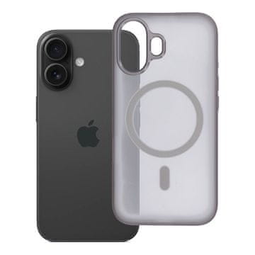 OEM Ohišje za iPhone 16 Flexline Mag Cover, združljivo z MagSafe, sivo