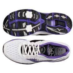 Mizuno Wave Rider 16 W ženski tekaški copati v belo-vijolični barvi, velikost UK 9