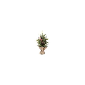 slomart Pro Ukrasno PE drvce s lampicama i ukrasima 35x16 cm