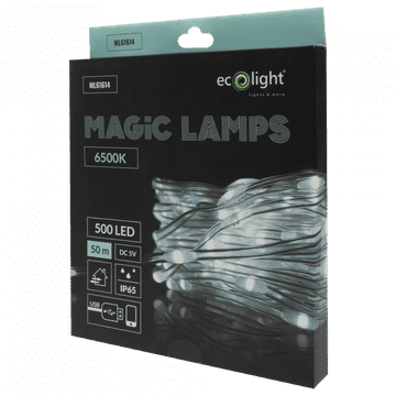 slomart Eco Light Magične LED lučke 500LED, 50m, hladno bela (6500K), IP65