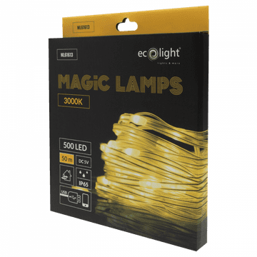 slomart Eco Light Magične LED lučke 500LED, 50m, topla bela (3000K), IP65