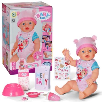 BABY ZAPF BABY born Lutka Emma 43 cm z dodatki