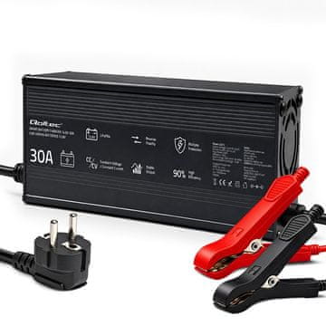 slomart Qoltec polnilnik za akumulatorje LiFePO4 12V, 30A