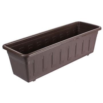Plastkon Vrtna škatla rjave barve dolžina 50 cm