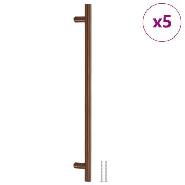 Vidaxl Ročaji za omarico 5 kosov bron 320 mm nerjaveče jeklo