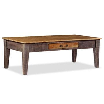 Vidaxl Klubska mizica trden les starinska 118x60x40 cm