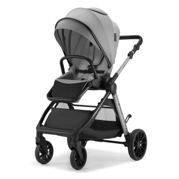Kinderkraft Vesto 2 3v1 otroški voziček s košaro in avtosedežem, siv (KSVEST02GRY3000)