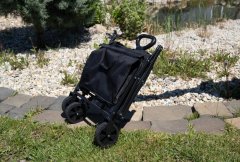 Inlea zložljiv transportni voziček TRAX LITE s 5-palčnimi kolesi - črn