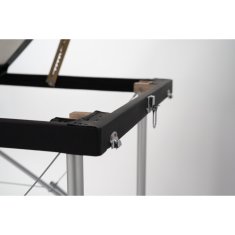 Inlea zložljiva masažna miza relax pro, tridelna z aluminijastimi nogami - črna